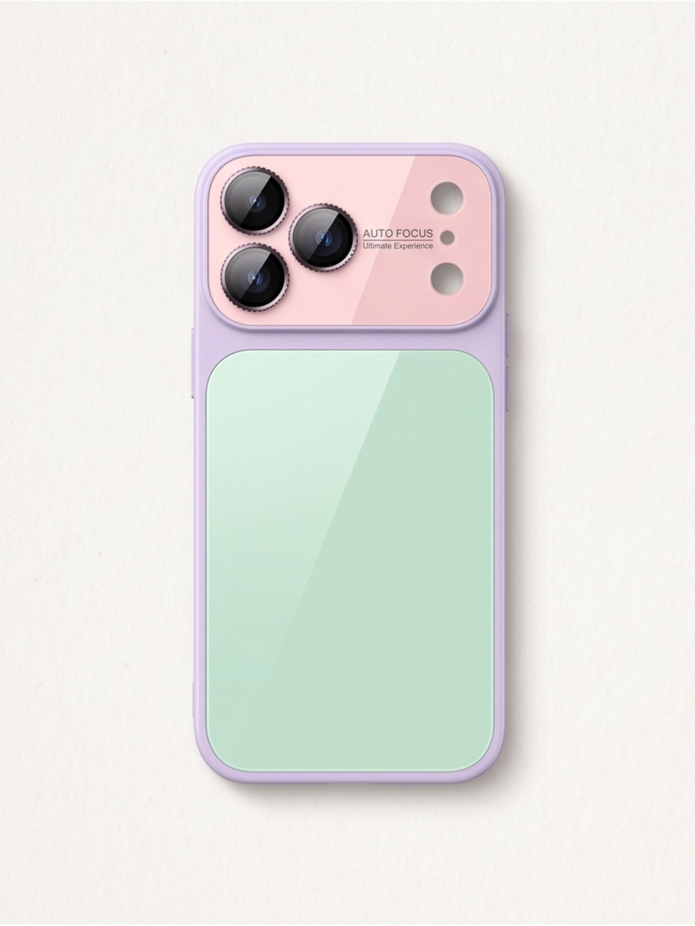 AUTO FOCUS Pastel Triple-Color Camera Phone Case — Lavender, Pink & Mint